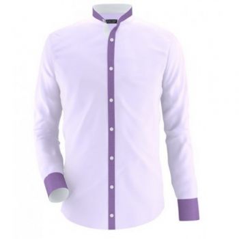 Envogue Apparel Sherwani Collar Style Violet Casual Shirt
